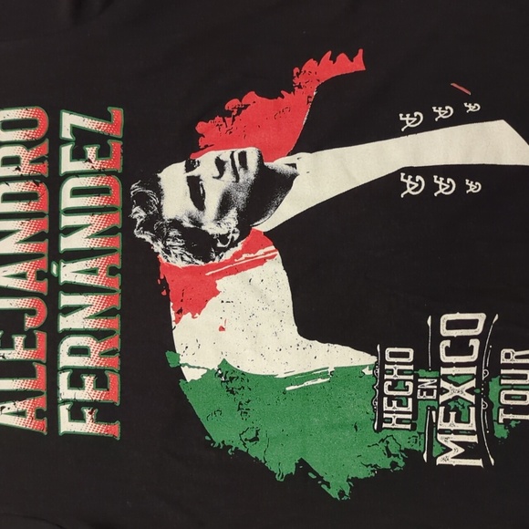 Alejandro Fernandez 2021 Hecho En Mexico Tour Shirt (rare graphics) - Picture 1 of 7